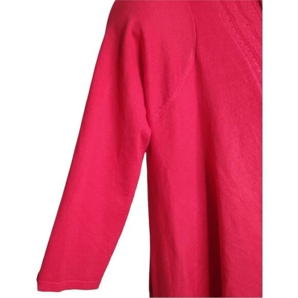 Cable & Gauge Open Cardigan Red XL - Picture 8 of 13